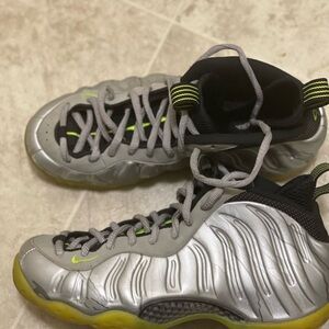 Nike Silver and Black Sneakers with Yellow Accents